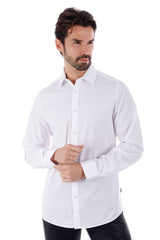 Barabas Wholesale Men's Solid Color Button Down Long Sleeve Shirt 4B410 White