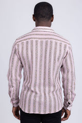 Barabas Wholesale Men's Knitted Fabric Button Down Long Sleeve Shirt 4B42 Pink