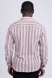 Barabas Wholesale Men's Knitted Fabric Button Down Long Sleeve Shirt 4B42 Pink
