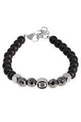 Barabas Wholesale Unisex Obsidian Hematite Luxury Bangle Bracelets 4BB03 Black
