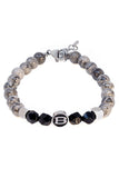 Barabas Wholesale Unisex Obsidian Howlite Bangles Bracelets 4BB06 Bone