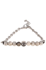 Barabas Wholesale Unisex Picasso Stone and Chain Bangles Bracelets 4BB08 Bone