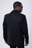 Barabas Wholesale Men's Velvet 4-Pocket Winter Bomber Jacket 4BH86 Black