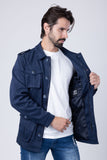 Barabas Wholesale Men's Velvet 4-Pocket Winter Bomber Jacket 4BH86 Blue