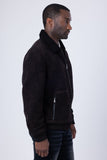 Barabas Wholesale Men's Weave Pattern Velvet Winter Bomber Jacket 4BH87 Black Brown