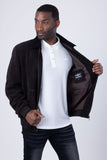 Barabas Wholesale Men's Weave Pattern Velvet Winter Bomber Jacket 4BH87 Black Brown