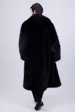 Barabas Wholesale Men's Fur Shawl Lapel Luxury Long Coat 4BHL04 Black