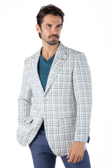 Barabas Men's Wholesale Weave Pattern Premium Peak Lapel Blazer 4BL24 Green