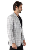 Barabas Men's Wholesale Weave Pattern Premium Peak Lapel Blazer 4BL24 Black