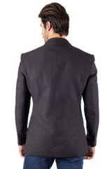 Barabas Wholesale Men's Wool Fabric Matte Solid Peak Lapel Blazer 4BL31 Black