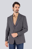 Barabas Wholesale Men's Wool Fabric Matte Solid Peak Lapel Blazer 4BL31 Grey