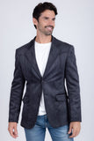 Barabas Wholesale Men's Suede Matte Solid Peak Lapel Blazer 4BL56 Charcoal
