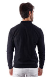 Barabas Men's See Through Floral Breathable Bomber Jacket 4BPS03 Black