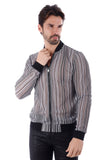 Barabas Men's See Through Stretch Breathable Bomber Jacket 4BPS04 Black