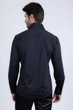 Barabas Wholesale Men's Rhinestones Button Down Long Sleeve Shirts 4BR412 Black Green