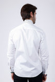 Barabas Wholesale Men's Rhinestones Pearls Button Down Long Sleeve Shirts 4BR413 White 