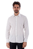 Barabas Wholesale Men's Rhinestones Button Down Long Sleeve Shirts 4BR58 White