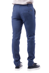 Barabas Men's Adjustable Waistband Drawstring Linen Pants 4CP30 Blue