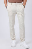 Barabas Wholesale Men's Wool Texture Stretch Waist Dress Pants 4CP33 Beige