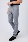 Barabas Wholesale Men's Wool Texture Stretch Waist Dress Pants 4CP33 Charcoal