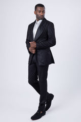 Barabas Wholesale Men's Geometric Beads Shawl Lapel Blazer 4EBL48 Black