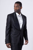 Barabas Wholesale Men's Geometric Beads Shawl Lapel Blazer 4EBL48 Black Black