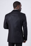 Barabas Wholesale Men's Geometric Beads Shawl Lapel Blazer 4EBL48 Black