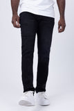 Barabas Men's Wholesale Solid Color Mid-Rise Slim-Fit Denim Jeans 4JE13 Black