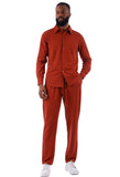 BARABAS Men's Loungewear Stretch Leisure 2-piece set 4JJ24 Wine