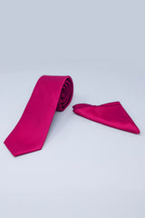 Barabas Wholesale Men's Solid Color Shiny Satin Luxury Formal Necktie 4NT01 Amaranth
