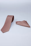 Barabas Wholesale Men's Solid Color Shiny Satin Luxury Formal Necktie 4NT01 Dusty Pink