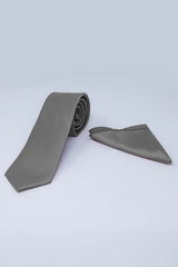 Barabas Wholesale Men's Solid Color Shiny Satin Luxury Formal Necktie 4NT01 Grey