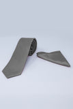 Barabas Wholesale Men's Solid Color Shiny Satin Luxury Formal Necktie 4NT01 Grey
