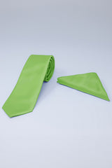 Barabas Wholesale Men's Solid Color Shiny Satin Luxury Formal Necktie 4NT01 Pistachio