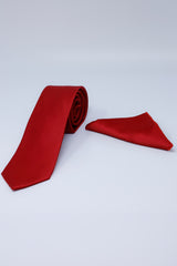 Barabas Wholesale Men's Solid Color Shiny Satin Luxury Formal Necktie 4NT01 Red