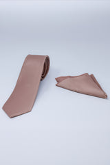 Barabas Wholesale Men's Solid Color Shiny Satin Luxury Formal Necktie 4NT01 Rose Gold