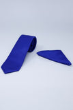 Barabas Wholesale Men's Solid Color Shiny Satin Luxury Formal Necktie 4NT01 Royal Blue