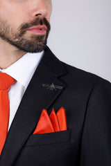 Barabas Wholesale Men's Solid Color Shiny Satin Luxury Formal Necktie 4NT01 Rust