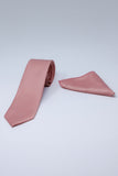 Barabas Wholesale Men's Solid Color Shiny Satin Luxury Formal Necktie 4NT01 Salmon