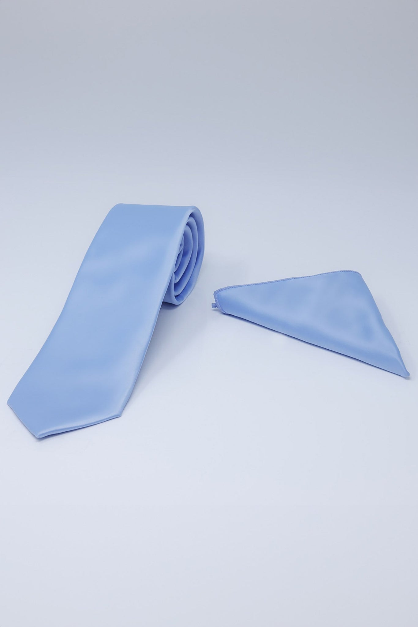 Barabas Wholesale Men's Solid Color Shiny Satin Luxury Formal Necktie 4NT01 Sky Blue