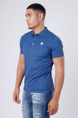 Barabas Men's Geometric Stretch Geometric Design Polo Shirts 4P26 True Navy