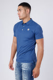 Barabas Men's Geometric Stretch Geometric Design Polo Shirts 4P26 True Navy