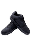 Barabas Wholesale Men's Premium Running Multicolor Leather Sneakers 4SK01 Black