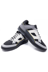 Barabas Wholesale Men's Premium Running Multicolor Leather Sneakers 4SK01 Dark Grey
