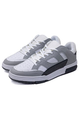 Barabas Wholesale Men's Premium Running Multicolor Leather Sneakers 4SK01 Light Grey