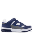 Barabas Wholesale Men's Premium Running Multicolor Leather Sneakers 4SK01 Navy