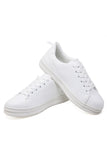 Barabas Wholesale Men's Checkered Pattern Premium Leather Sneakers 4SK04 White