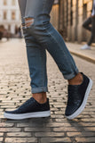 Barabas Wholesale Men's premium low cut comfortable all-day sneakers 4SK05 Navy