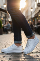 Barabas Wholesale Men's premium low cut comfortable all-day sneakers 4SK05 White