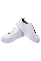 Barabas Wholesale Men's premium low cut comfortable all-day sneakers 4SK05 White